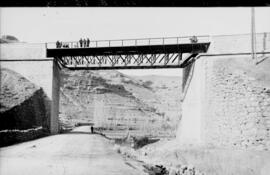 Puente metálico de Somaén sobre el río Jalón en el km 177 de la línea de Madrid a Barcelona