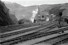 Vías de mercancías en la estación de Cerbère (Francia), entrada lado Portbou, en las que puede ob...
