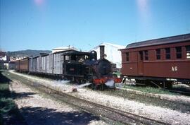 Locomotora de vapor nº 7 "Cocentaina"del Ferrocarril de Alcoy a Gandía (AG), con rodaje...