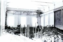 Obras de ampliación del depósito de máquinas de Cajo