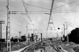 Cambios de entrada a la estación de Monjós, lado Arbós, de la línea de Barcelona-Término a Tarragona