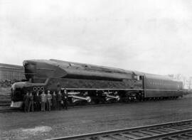 Prototipo 6110 de T1 de locomotora de vapor para Pennsylvania Railroad en 1942 por la fábica de B...