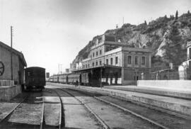 Vista general de la estación de Arenys, lado Girona