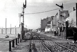 Estación de Badalona de la línea de Barcelona-Término a Massanet-Massanas (vía Mataró)