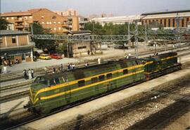 Locomotora diésel hidromecánica 340 - 005 de la serie 340 - 001 a 032 de RENFE, ex. 4005 de la se...