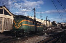 Locomotora diésel hidromecánica 340 - 001 - 7 de la serie 340 - 001 a 032 de RENFE, ex. 4001 de l...