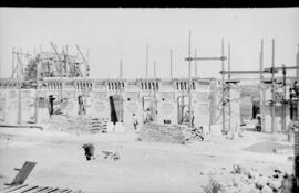 Obras de construcción de la nueva estación de Toledo. Línea Castillejo-Toledo