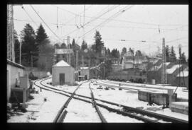 Vista de la estación nevada