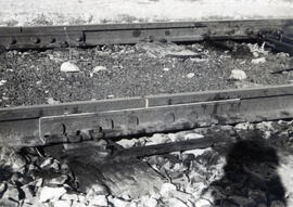 Junta aislante de carril en la estación de Caminreal