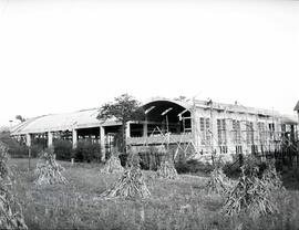 Depósito de Material y Tracción de la estación de Oviedo en construcción