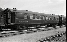 Coche restaurante WR 3583 de la Compañía Wagons Lits en Madrid - Delicias, construido por la empr...