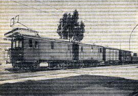Locomotoras eléctricas trifásicas en la estación de Santa Fe (Almería) de la línea de Linares a A...