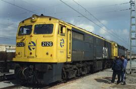 Locomotora diésel - eléctrica 321 - 026 de la serie 321 - 001 a 080 de RENFE, ex 2126 de la serie...