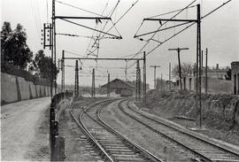 Catenaria entrada estación de Montcada-Ripollet