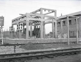 Subestación de Peñalajo en construcción. Línea de Manzanares a Cordoba