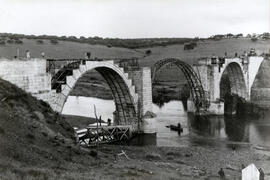 Reconstrucción del puente del Águeda en la línea de Salamanca y Fuentes de Oñoro km 87,304