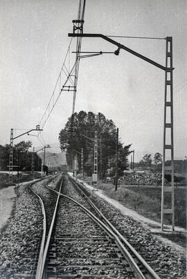 Entrada estación de Tordera de la línea de Barcelona-Término a Massanet-Massanas (vía Mataró)