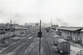 Playa de vías de la estación de Barcelona - Bogatell de la línea de Barcelona-Término a Massanet-...