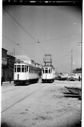 Tranvías de la línea del ferrocarril de Vigo a La Ramallosa de los Tranvías Eléctricos de Vigo S.A.