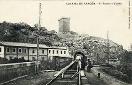 Puente y túnel ferroviario en Alhama de Aragón