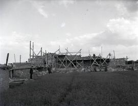 Subestación de Astorga en construcción en la línea de Palencia a La Coruña