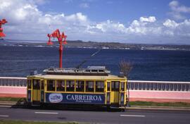 Tranvía nº 32, construido en 1920 y restaurado para el nuevo tranvía de La Coruña, nueva línea tu...