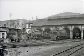 Depósito de máquinas de la estación de Cistierna del Ferrocarril de la Robla