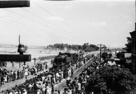Viaje a Aranjuez del Tren del Centenario del Ferrocarril en España 1848-1948