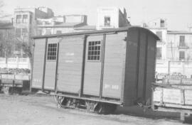 Furgón de equipajes de 2 ejes con freno Dfh nº 105 del Tranvía a vapor o Ferrocarril de Onda al G...