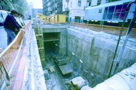 Obras de construcción de líneas en el Metro de Barcelona