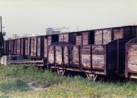 Vagones de mercancías abiertos de clase A y cerrados de clase C de los Ferrocarriles de Mallorca ...