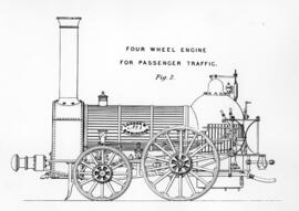 Esquema locomotora de vapor nº 1 London Birminghan