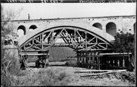 Sustitución de puentes metálicos.Línea Madrid a Badajoz. Km. 289,182. Puente sobre el río Guadalmez.