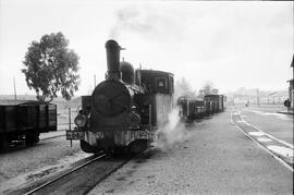Locomotora de vapor nº 2 "Linares", con rodaje 040 T, remolcando una composición de mer...