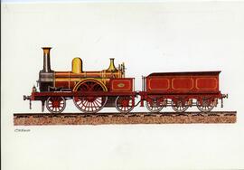 [En el reverso, el texto]: Dibujo Nº 1. Locomotoras 111 para trenes de viajeros de ferrocarril de...