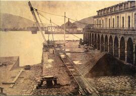 [En el reverso, el texto]: 4. Arsenal del Ferrol (La Coruña). Almacén general. Hacia los años 184...