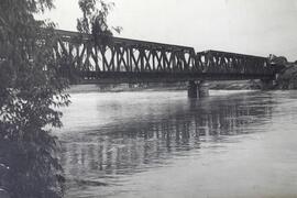 Puente metálico de dos cuerpos de la línea Chinchilla-Cartagena