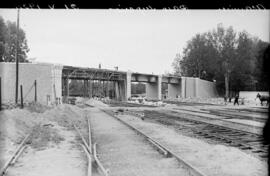 Obras en paso superior en Aranjuez de la línea Madrid-Alicante