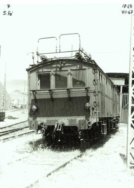 Locomotora eléctrica trifásica nº 7 fabricada por la compañía suiza Brown Boveri & Cie, para ...