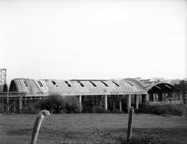 Depósito de Material y Tracción de la estación de Oviedo en construcción