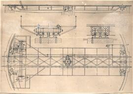 Puente giratorio articulado de 23 m fabricado por la casa comercial Joseph Vögele A.G