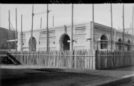 Obras de construcción de la nueva estación de Toledo. Línea Castillejo-Toledo