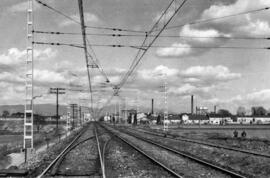 Entrada estación Mollet - San Fausto de la línea de Barcelona a Cerbère