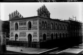 Obras de construcción de la nueva estación de Toledo. Línea Castillejo-Toledo