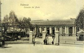 Primer edificio de viajeros de la estación de Valencia - Norte