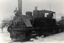 Locomotora de vapor 030 T nº 5 del Ferrocarril de vía estrecha de Madrid a Villa del Prado y Almo...