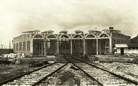 Estación de Santander. Depósito de locomotoras de Cajo. Línea de Venta de baños a Santander.