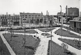 Patio exterior de la subestación eléctrica de la estación de Barcelona - Vilanova, anteriormente ...