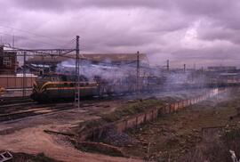 Locomotora diésel hidromecánica 340 - 015 - 7 de la serie 340 - 001 a 032 de RENFE, ex. 4015 de l...