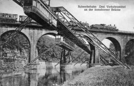 Tres medios de transporte. Funicular aéreo y el puente de Sonnborner.